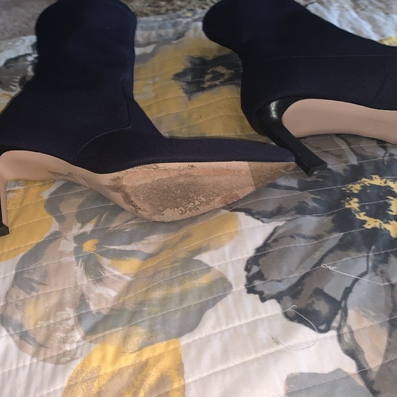 Stuart Weitzman Rapture navy blue sock booties 7.5 - Picture 4 of 15